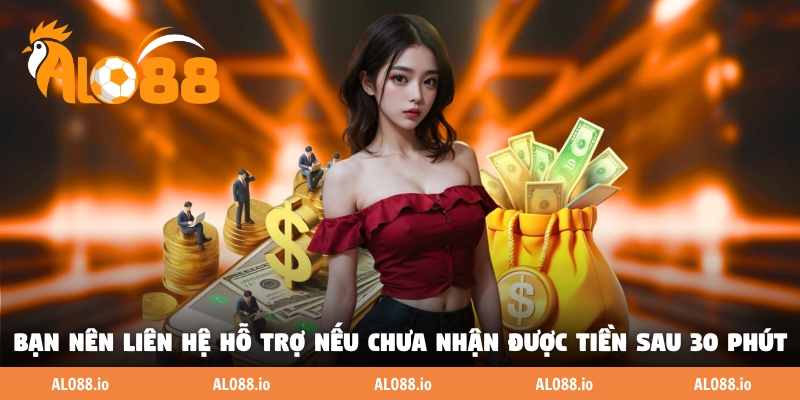 Bạn nên liên hệ hỗ trợ nếu chưa nhận được tiền sau 30 phút Bạn nên liên hệ hỗ trợ nếu chưa nhận được tiền sau 30 phút
